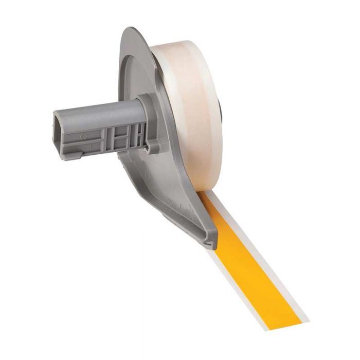 BMP71 B-595 Indoor/Outdoor Vinyl Tape 12.7mm x 15.24m Yellow, (was 142376), 173204