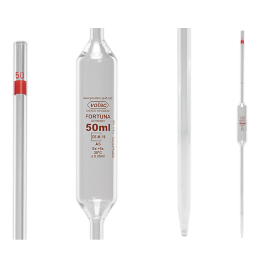 Picture of Bulb Pipette, VOLAC FORTUNA,1 ml, with 1 mark, DE-M , US371/WAC/A/5