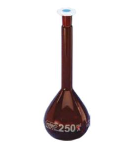 Picture of Volumetric Flask, amber glass, VOLAC FORTUNA, 25 ml, with TS 10/19, DE-M, US258/AM/WAC/E/5