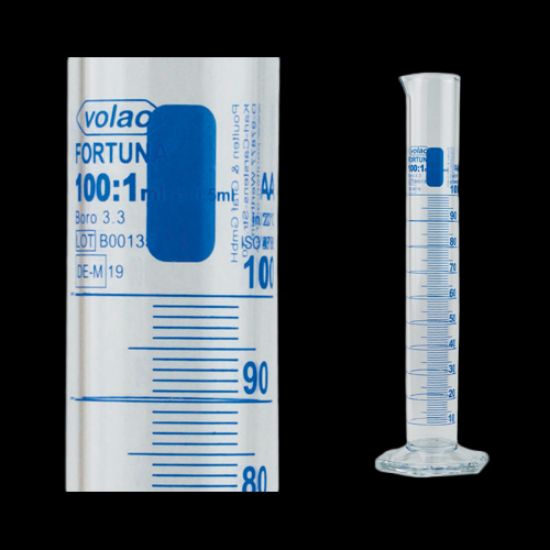 Picture of Graduated Cylinders, VOLAC FORTUNA, 500 ml : 5.0 ml, hexagonal base, DE-M, US263/WAC/H/2