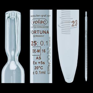 Picture of Graduated Pipette, VOLAC FORTUNA, 5 ml : 0.05 ml, total delivery, zero at top, capac, US385/WAC/C/5