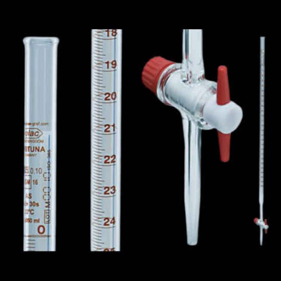 Picture of Burette, Schellbach, VOLAC FORTUNA, 25 ml : 0.10ml, straight stopcock, DE-M, US9806/WAC/G
