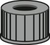 Picture of Screw closure, N 13, PP, black, center hole, no liner 702963