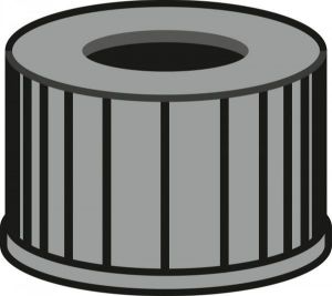 Picture of Screw closure, N 13, PP, black, center hole, no liner 702963