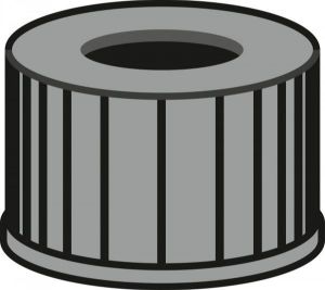 Picture of Screw closure, N 13, PP, black, center hole, no liner 702963