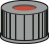 Picture of Screw closure, N 13, PP, black, center hole, Red Rubber/FEP colorless, 1.5 mm 702050