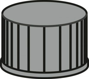 Picture of Screw closure, N 13, PP, black, closed top, no liner 702966