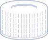 Picture of Screw closure, N 24, PP, white, center hole, Silicone natural/PTFE colorl.,3.2mm 702171