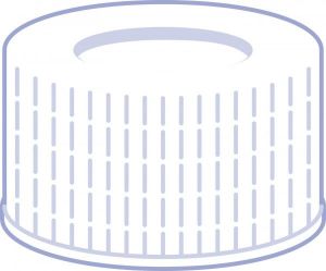 Picture of Screw closure, N 24, PP, white, center hole, Silicone natural/PTFE colorl.,3.2mm 702171