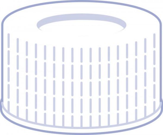 Picture of Screw closure, N 24, PP, white, center hole, Silicone natural/PTFE colorl.,3.2mm 702171