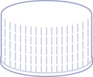 Picture of Screw closure, N 24, polypropylene, white, closed top, no liner  702061