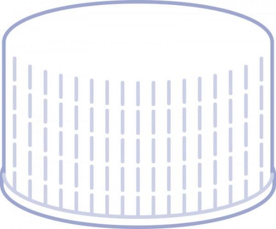 Picture of Screw closure, N 24, polypropylene, white, closed top, no liner  702061