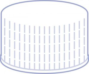Picture of Screw closure, N 24, PP, white, closed top, Butyl red/PTFE gray, 2.4 mm  702102 