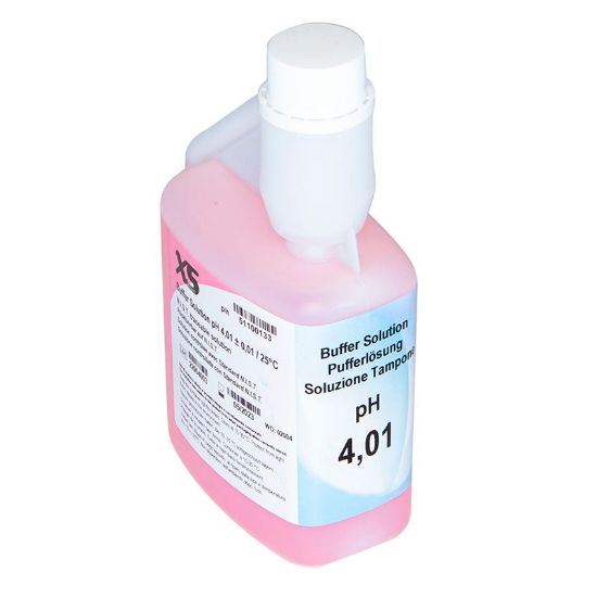Picture of 1x500 ml XS buffer solution pH 4,01 ± 0,02 / 25°C  red color with N.I.S.T certificate, 51100133