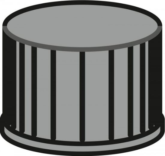Picture of  Screw closure, N 8, PP, black, closed top, no liner 70250