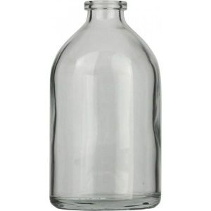 Picture of Crimp neck vial, N 20, 51.6x94.5 mm,100.0 mL,flat bott.,flat neck, clear,3rd cl.  70209.1 