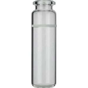 Picture of Crimp neck vial, N 20, 22.0x75.0 mm, 20.0 mL, rounded bottom, bev. neck, clear   702086