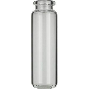 Picture of Crimp neck vial, N 20, 23.0x75.5 mm, 20.0 mL, rounded bottom, bev. neck, clear 70254