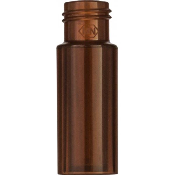 Screw neck vial, N 9, 11.6x32.0 mm, PP amber,w. integr. 0.2 mL con. glass insert  702335