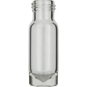 Picture of Screw neck vial, N 9, 11.6x32.0 mm, 1.1 mL, cone in solid glass bottom, clear  702006