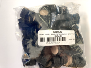 Picture of 20-400mm Solid Top, Black Polypropylene Cap, PTFE/F217 Lined 5360-20(100)