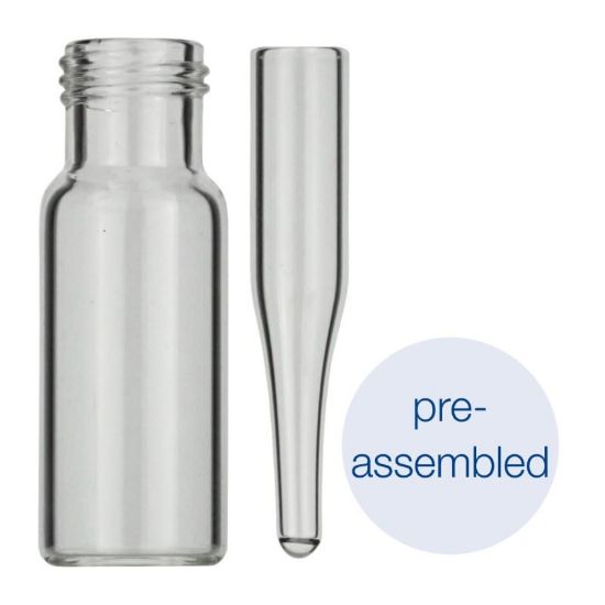 Picture of Pre-assembled: Screw neck vial, N 9 (702282) with assembled conical insert (702813)  702177
