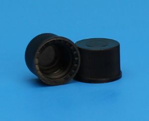 Picture of 9mm Solid Top R.A.M.™, Ribbed Black Polypropylene Cap Unlined 5320-09