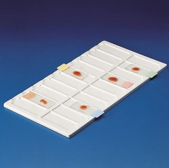 Picture of TRAYS for MICROSCOPE SLIDES PVC 40 place KAR673