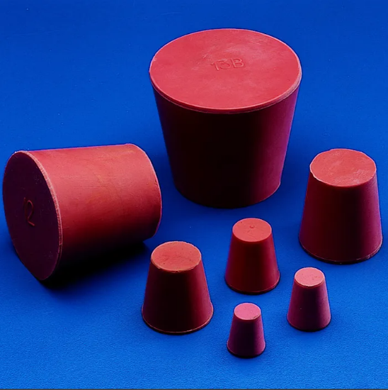 Picture of CONICAL STOPPERS - Red Rubber - Solid 9 x 6 mm KAR1129