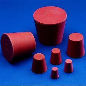 Picture of CONICAL STOPPERS - Red Rubber - Solid 13 x 10 mm KAR1132