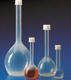 VOLUMETRIC FLASKS TPX 250 ml WITH SCREW CAP KAR2492