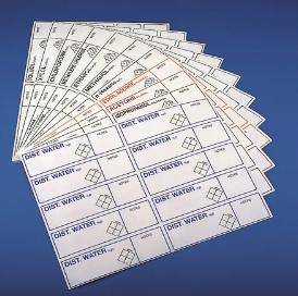 Safety IDENTIFICATION LABELS * Orange Print * KAR5014