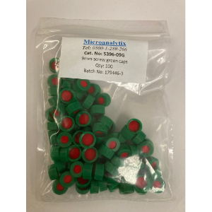 Picture of 9mm Green Screw thread Cap with PTFE/Sil Septa  5395-09G