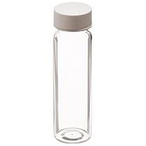 Precleaned & Certified - 40mL Clear Vial, 24-400mm Solid Top White Polypropylene Closure, PTFE Lined ,pk 72, 9-120-3