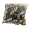 Picture of 18mm Screw Magnetic Metal cap Gray PTFE/Red butyl septa,pk100, MSVC18M-BR