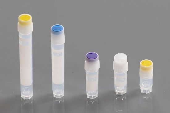 Picture of 1.5 mL Cryogenic Vial, Self-Standing, Internal Thread, Sterile, New Model, 50/pk, 500/box, 2000/cs, 606801