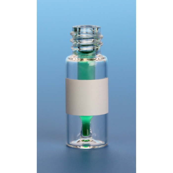 100µL Clear Interlocked™ Vial/Insert, 12x32mm, 8-425mm Thread with White Marking Spot (was 30208M-1232) 30208MNG-12