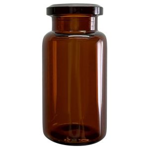 Picture of 10mL Amber Headspace Vial, 23x46mm, Flat Bottom, 20mm Beveled Crimp Top 310020-2346A