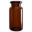 Picture of 10mL Amber Headspace Vial, 23x46mm, Flat Bottom, 20mm Beveled Crimp Top 310020-2346A