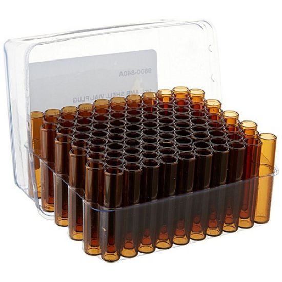 Picture of 2.0mL Amber 12x32mm Shell Vial & 12mm Plug Convenience Pack (P/N 4100-1232A and 5405SB-12) 9800-1232A