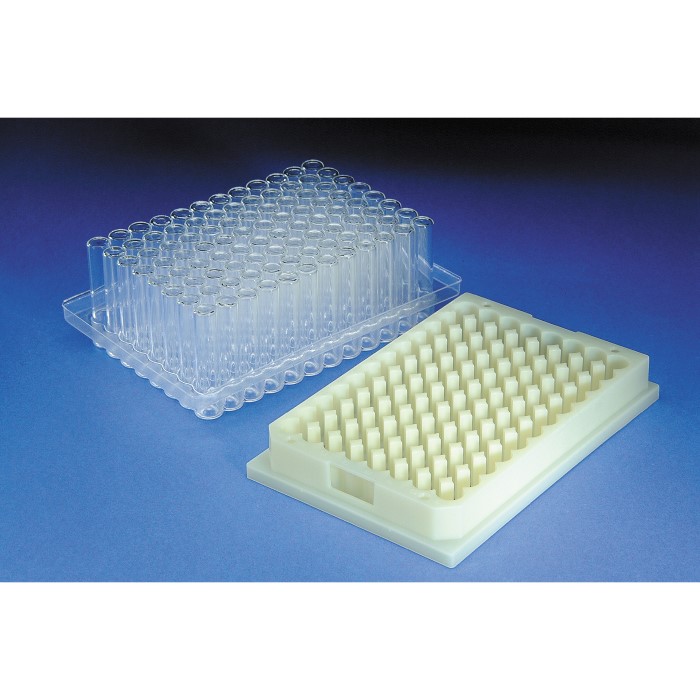 2.0mL MTP System ABS Plate with PTFE/Silicone/PTFE Liner, Cover & Glass 9x50mm Conical Vials 9920LC-812