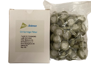 Picture of 17mm syringe filters CA 0.45um, non sterile, PP housing MS SF17CA045NS