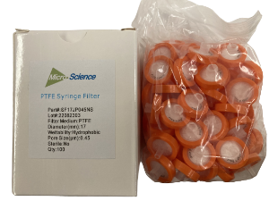Picture of 17mm PTFE Syringe Filter,  MS SF17JP045NS (17JP045ANMS)