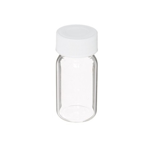 20mL Clear Vial, 24-400mm Solid Top White Polypropylene Closure, 0.100" PTFE/Silicone Lined  9-084