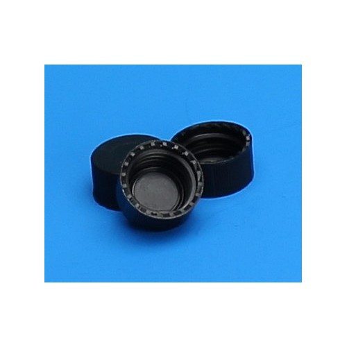 24-400mm Black Top Hat™ [Patented] Closure, Assembled with PTFE/Silicone Septa 812550TTH-24