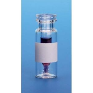 Picture of 300µL Clear Interlocked™ Vial/Insert, 12x32mm, 11mm Crimp/Snap Ring™ with White Marking Spot 30211SM-1232
