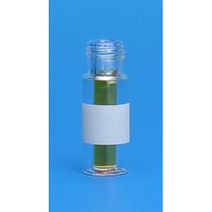 Picture of 350µL Clear R.A.M.™ Interlocked™ Vial/Flat Bottom Insert, 12x32mm, 9mm Thread with White Marking Spot 30209MFB-12