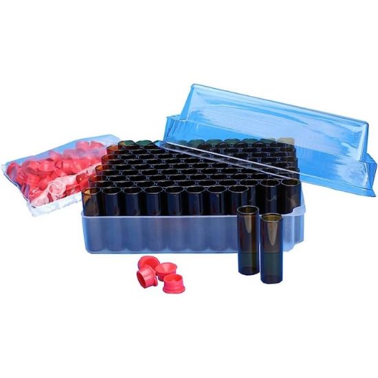 Picture of 4.0mL Polypropylene 15x45mm Shell Vial & 15mm Plug Convenience Pack (P/N 4100P-1545 and 5405SB-15) 9800P-1545