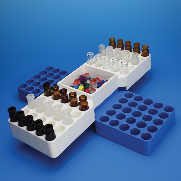 50 Position Snap Rack™, Blue for 12mm Vials 9700-12B