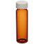 Picture of 60mL Amber Vial, 24-400mm Solid Top White Polypropylene Closure, PTFE Lined ,pk100, 9A-090